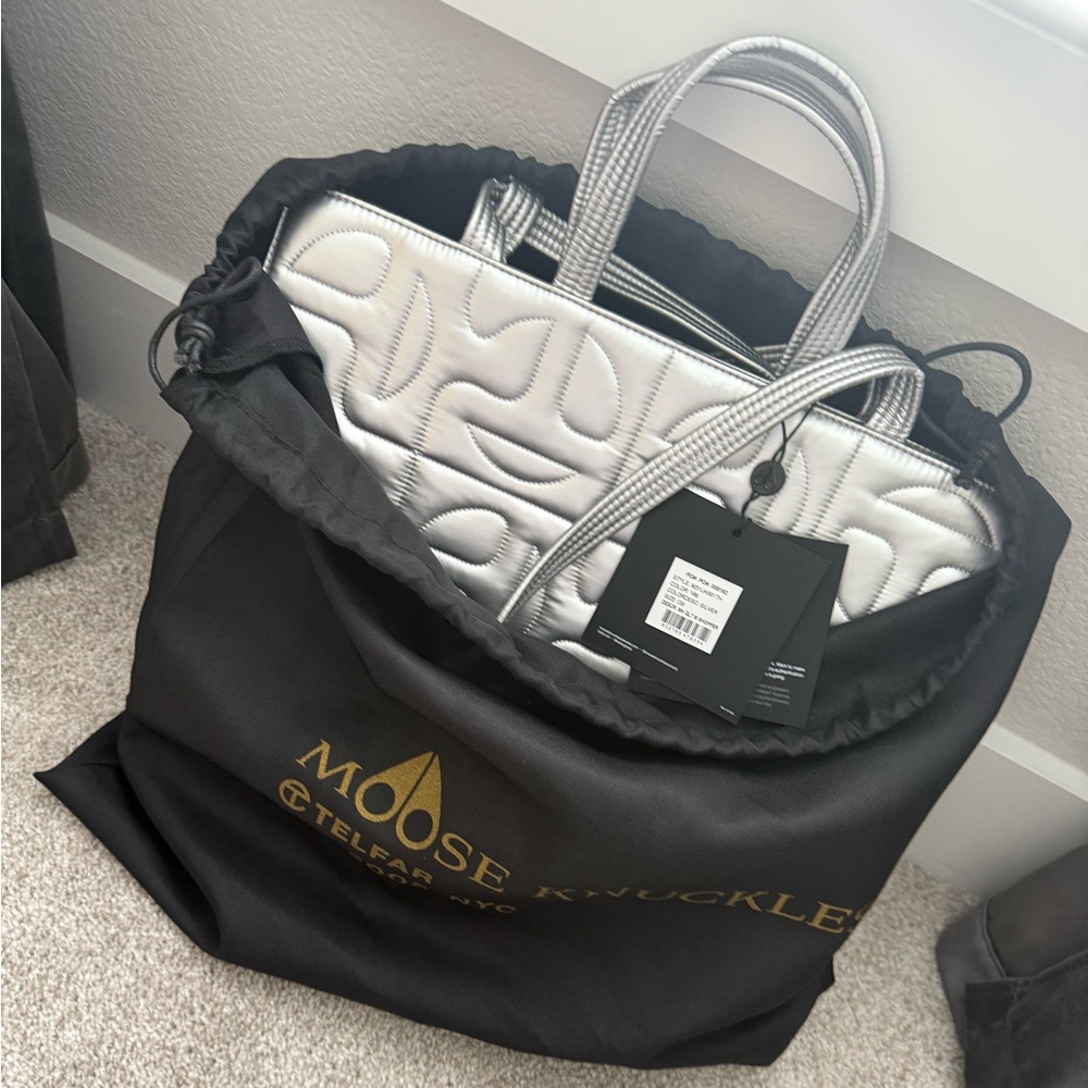 Telfar Metallic Silver Tote Bag